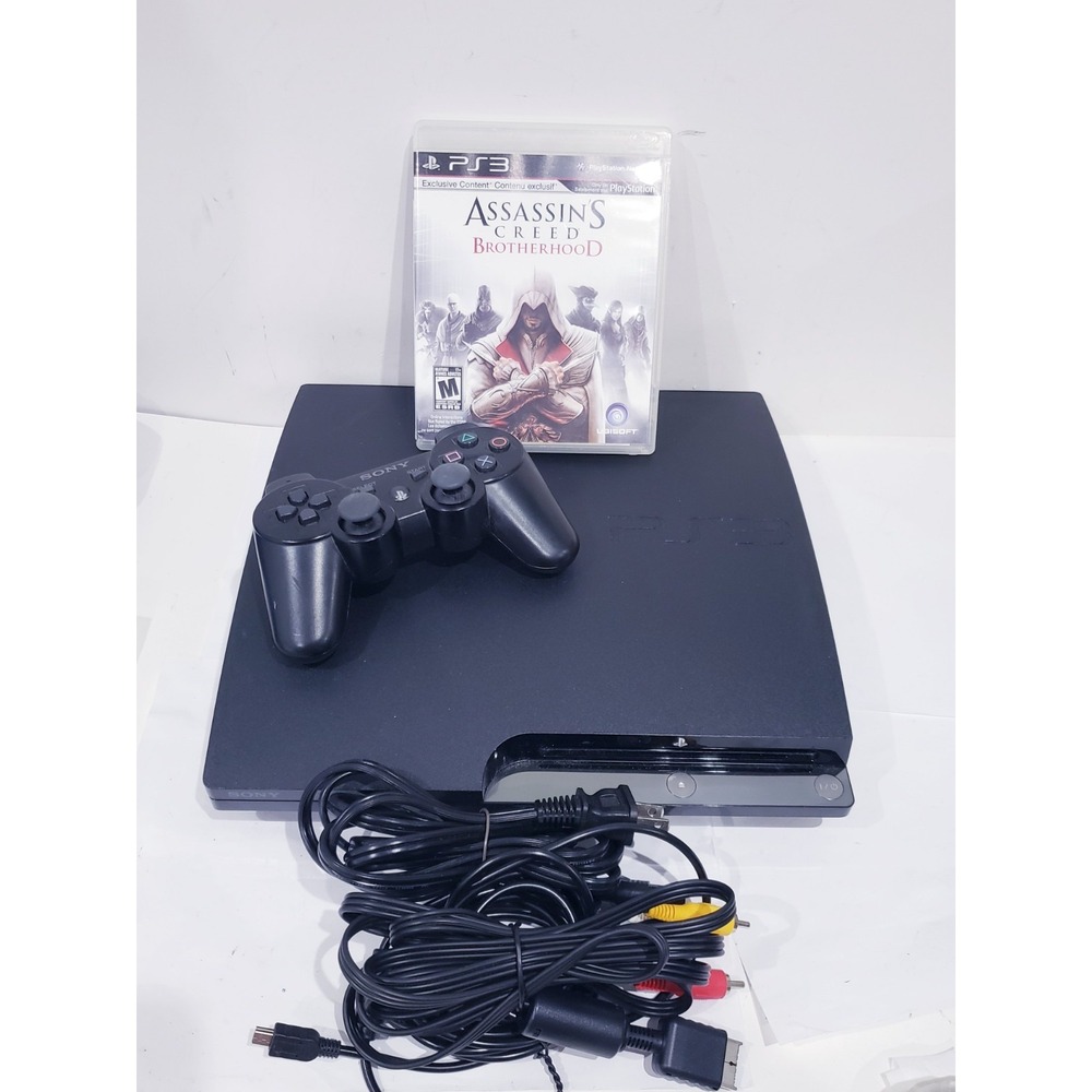 Sony PlayStation 3 Slim PS3 CECH-2001A 250GB Console Bundle - Tested & Working